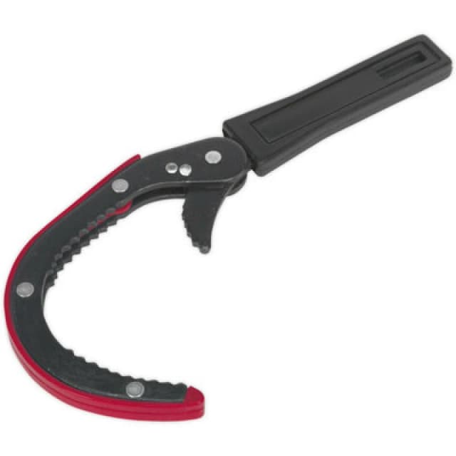 Loops Slim Oil Filter Wrench - 75mm to 95mm Jaw Capacity - Spring Loaded Serrated Jaws Multi