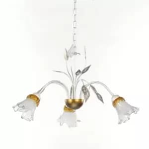 Onli Lancia 3 Light Multi Arm Pendant Ceiling Light, White