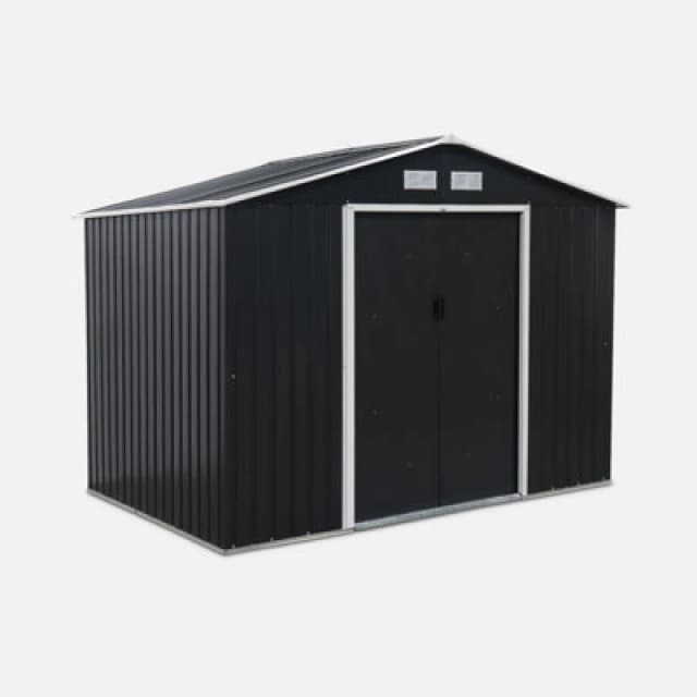 sweeek (9 X 6ft) 5.39m² Metal Garden Shed Dark Grey
