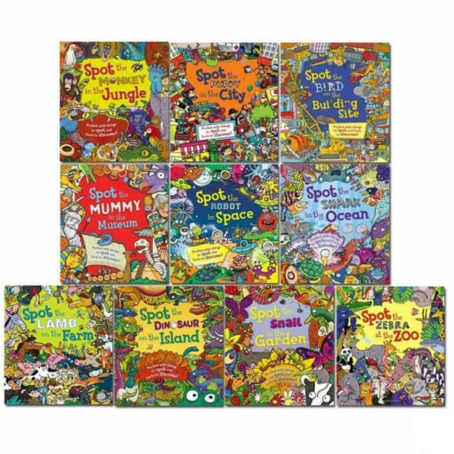 Spot The... 10 Book Set Pack Packed With Things To Spot And Facts To Discover Great For Ages 3 And Up QED Publishing Books