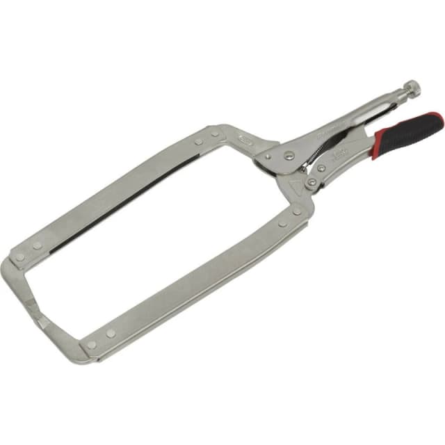Loops 455mm Locking C-Clamp Pliers - 0-160mm Jaw Capacity - Knurled Adjustment Screw Multi