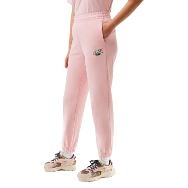 Lacoste Womens Logo Closed Hem Fleece Joggers Waterlily female 4 (32)