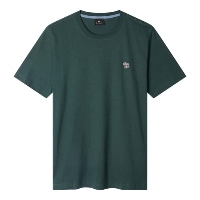 Paul Smith Mens Regular Fit Zebra Crew-neck T-Shirt Green 37D male 2XL