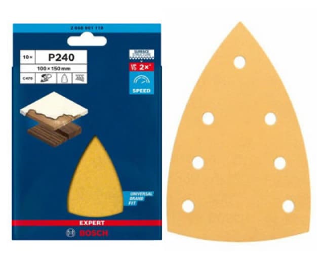 Bosch EXPERT Schleifblatt 2608901119C470 100x150mm K240 10x