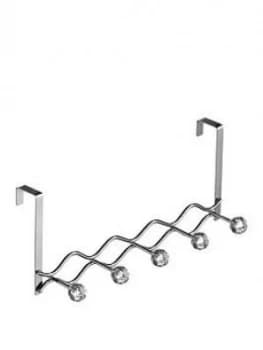 Premier Housewares Chrome 5-Hook Over Door Hanger