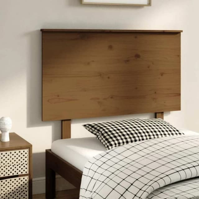 VIDAXL Bed Headboard Honey Brown 104x6x82.5cm Solid Wood Pine Vidaxl 8720287010395