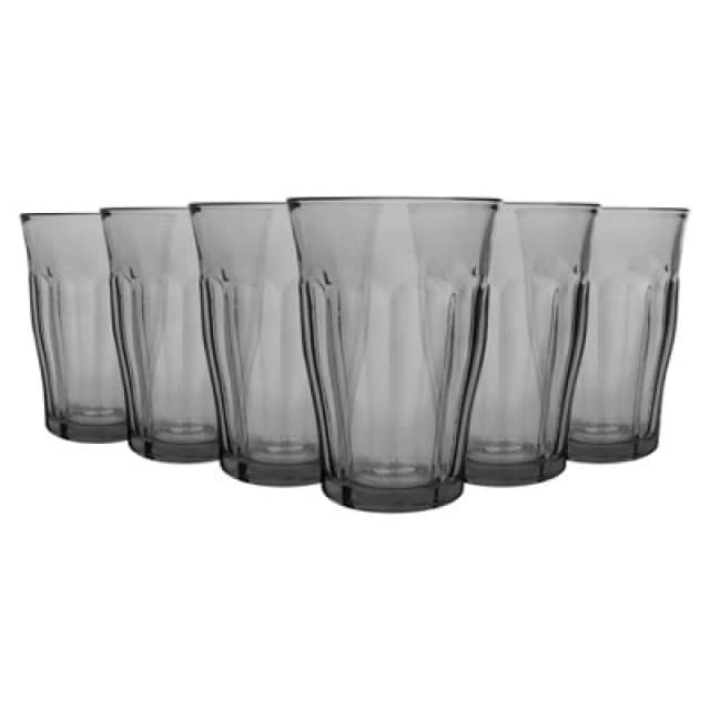 Duralex Picardie Highball Glasses - 360Ml - Grey - Pack Of 6