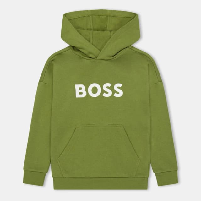 Boss Kids Logo Pullover Hoodie Laurier 673 male 4 Yrs