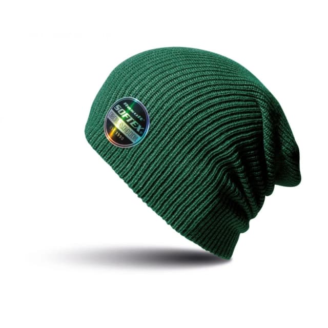 Result Result Men Winter Essentials Core Softex Beanie Hat in Bottle Green Bottle Green One Size Male 5057080699612