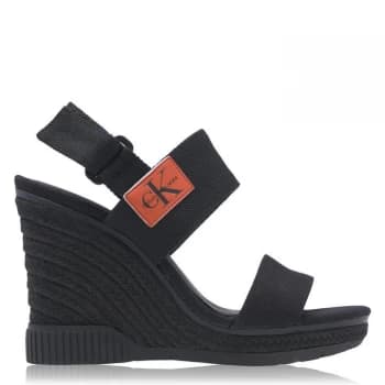 Calvin Klein Jeans Canvas Sandals - Black