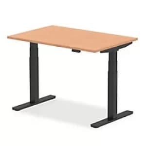 Dynamic Ergonomic Desk Oslo HAS128BOAK Rectangular MFC 1400 mm x 800 mm x 730 mm White, Natural Wood