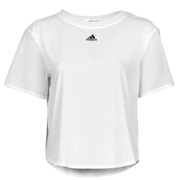 adidas DANCE TEE womens T shirt in White - Sizes XXL,S,M,L,XL,XS