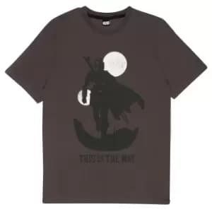 Star Wars: The Mandalorian Womens/Ladies This Is The Way Boyfriend T-Shirt (L) (Charcoal)