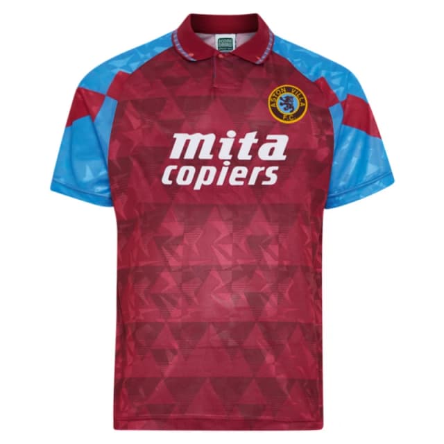 Score Draw Aston Villa 1990 Retro Football Shirt VILLA90HPYSS-XXL XXL Mens Sportswear