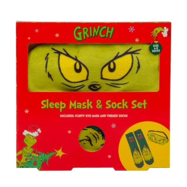 The Grinch Grinch Sock & Sleep Mask Set Multi unisex one size