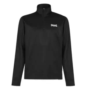 Lonsdale 2S Quarter Zip Track Top Mens - Black