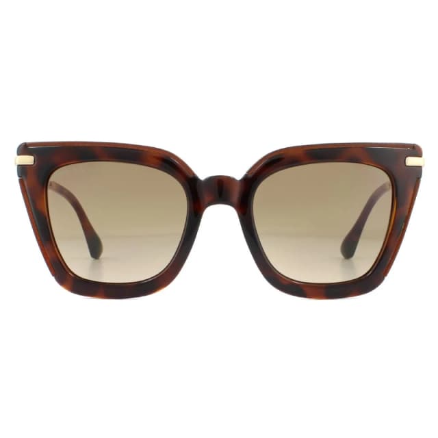 Jimmy Choo Square Glitter Havana Brown Gradient Sunglasses Brown female