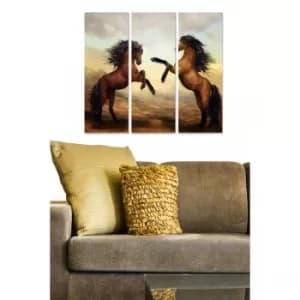 MDF2904536 Multicolor Decorative MDF Painting (3 Pieces)