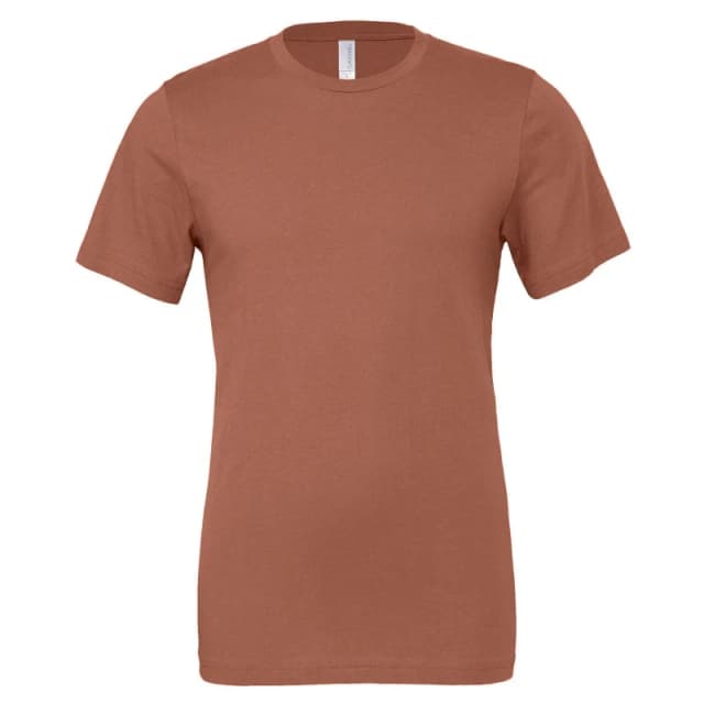 Bella + Canvas Mens Jersey Crew Neck T-Shirt in Terracotta Size: XS Terracotta Male XS