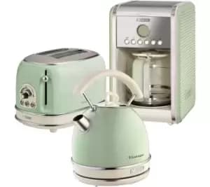 Ariete Vintage ARPK14 Toaster, Kettle & Coffee Machine Bundle