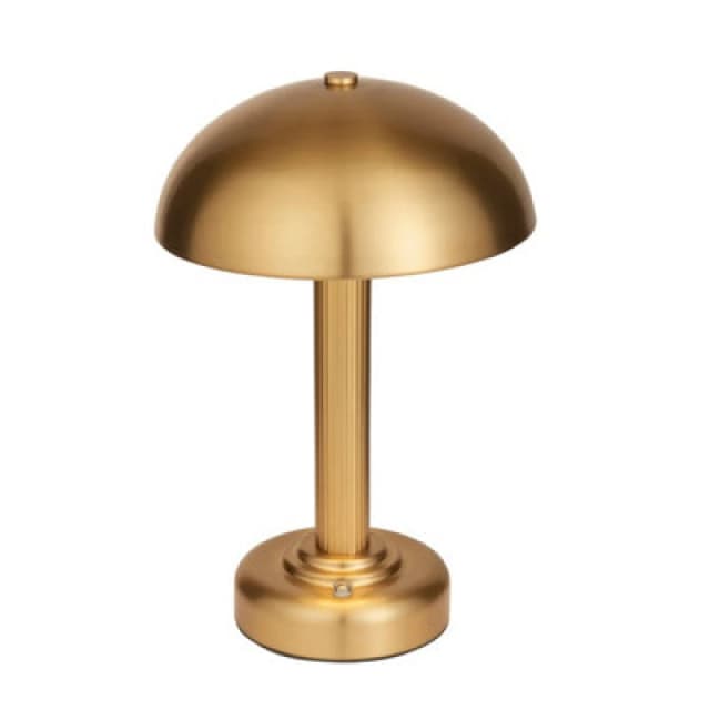 Bridport Rechargeable Table Lamp Warm Brass Plate, 1x Integrated LED
