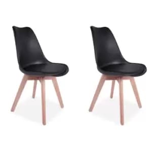 Mmilo Set Of 4 ECN Black Tulip Style Dining Chair