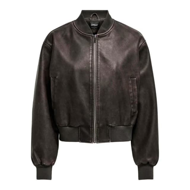 Only Womens faux leather jacket Only Jane Marron Female S