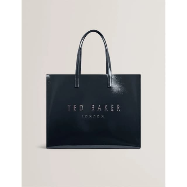 Ted Baker Womens XL Crinkle Icon Tote Bag Navy female One Size