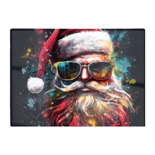 Warren Reed Designer Splashart Santa Claus In Glasses Chopping Board