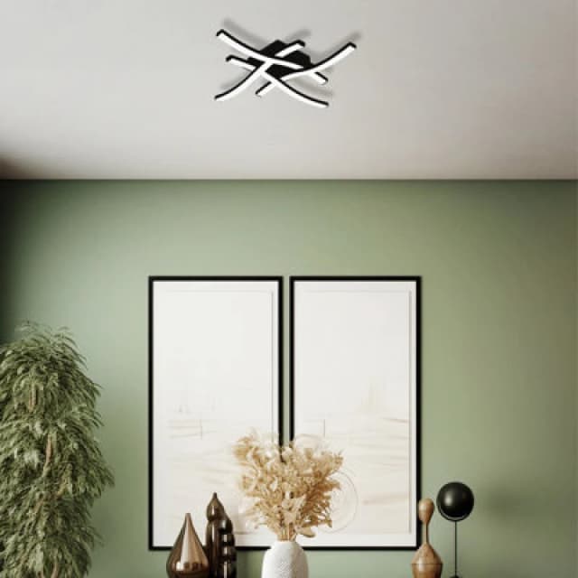 Eglo Basic Cabezas-e Black Steel & Plastic 4 Flame Wall/Ceiling Light, 4000K 74044