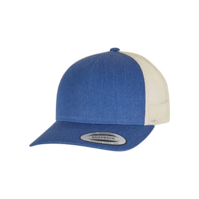 Flexfit Mens Two Tone 5 Panel Trucker Cap in Bright Blue Bright Blue Male One Size