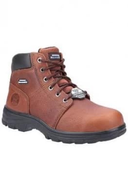 Skechers Workshire Leather Safety Boots - Brown