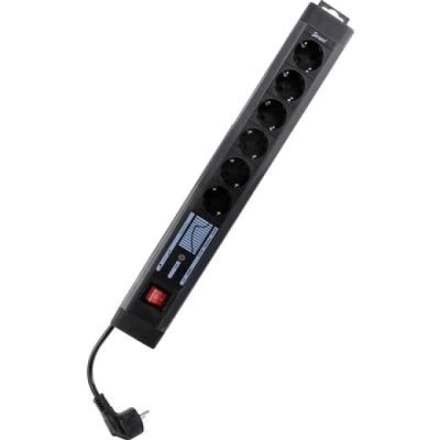 REV 0015663513 Multipresa con interruttore 6 scomparti Antracite...