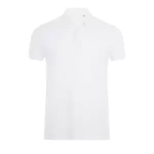 SOLS Mens Phoenix Short Sleeve Pique Polo Shirt (L) (White)