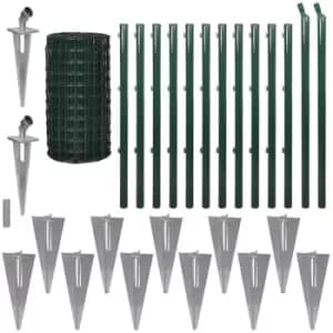 Euro Fence Steel 25x0.8 m Green Vidaxl Green