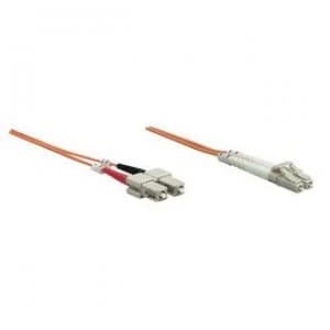 Intellinet Fibre Optic Patch Cable Duplex Multimode LC/SC 50/125 m OM2 3m LSZH Orange Fiber Lifetime Warranty