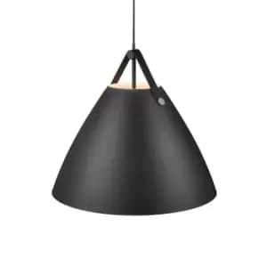 Strap 68cm Dome Pendant Ceiling Light Black, E27