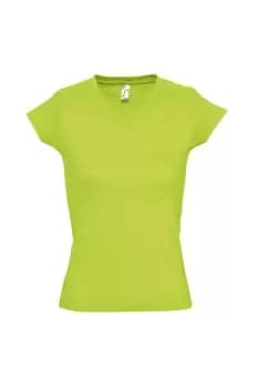 Moon V Neck Short Sleeve T-Shirt