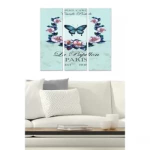 MDF96965686 Multicolor Decorative MDF Painting (3 Pieces)