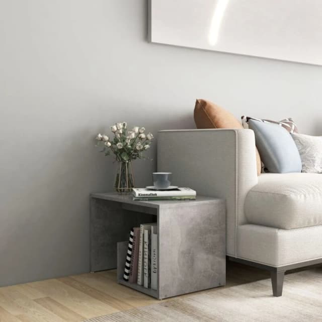 VIDAXL Vidaxl - Side Table Concrete Grey 59x36x38cm Engineered Wood 8720286559017