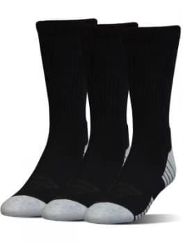Urban Armor Gear Mens Heatgear Tech Crew 3 Pack Socks Black