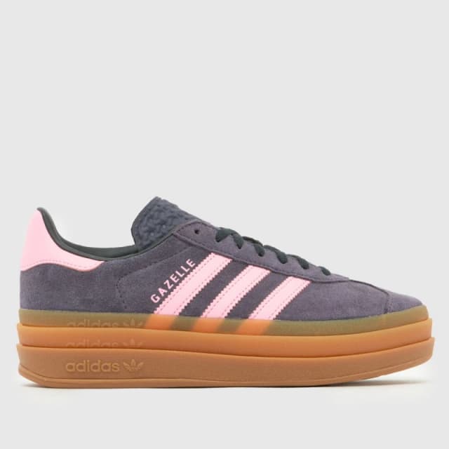 adidas Grey Gazelle Bold Girls Youth Trainers Grey UK 4 (EU 36?)