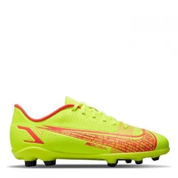 Nike Mercurial Vapor Club Junior FG Football Boots - Volt/Crimson