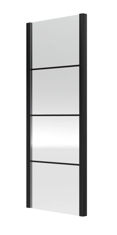 Balterley Sonic 8mm Toughened Safety Glass Shower Side Panel Black 800mm Black