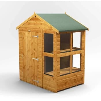 4x6 Power Apex Potting Shed - Brown