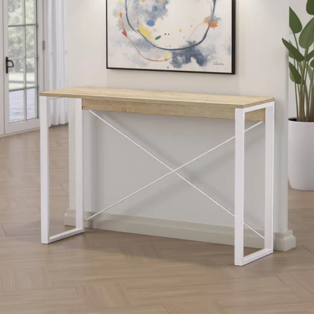 FWStyle FWStyle Sonoma Oak & White Modern Console Hallway Table White One Size Unisex 5056413133137