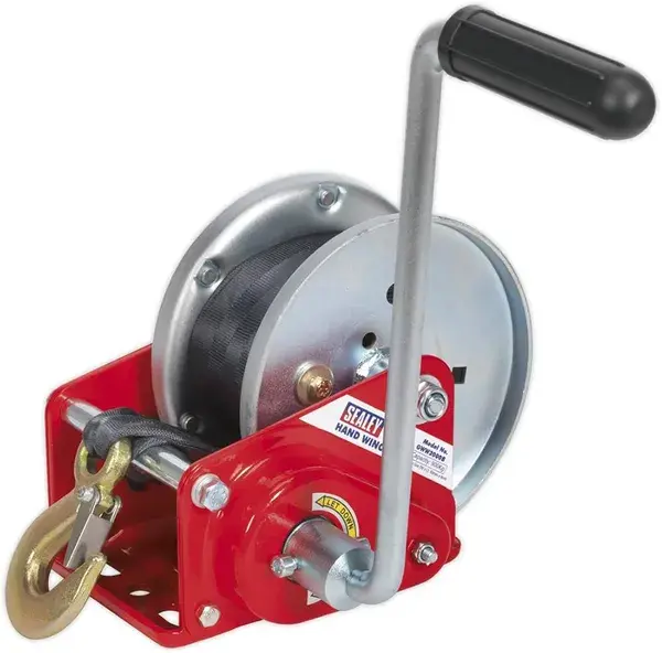 Sealey GWW2000B Geared Hand Winch Brake & Webbing 900kg Capacity