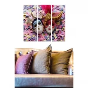 MDF1138876 Multicolor Decorative MDF Painting (3 Pieces)