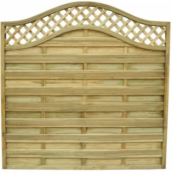 Forest 511 x 4'11 Europa Prague Pressure Treated Decorative Fence Panel - (1.8m x 1.5m) - Pressure treated