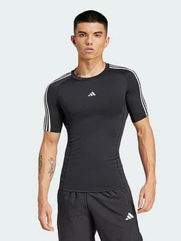 Compression jersey adidas Techfit 3-Stripes Noir Male 2XL